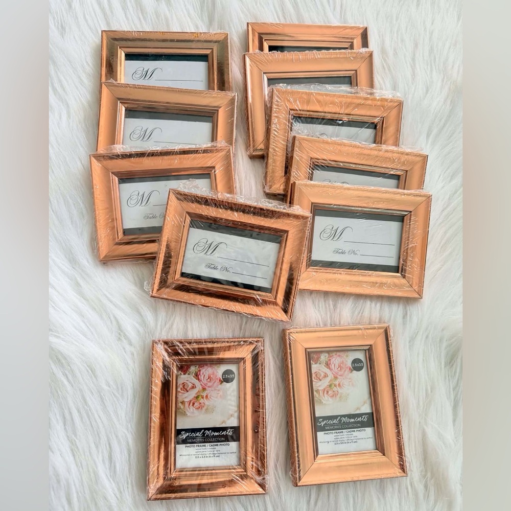 Rose Gold Table Place Card Frames